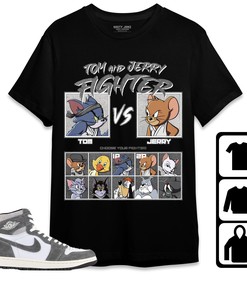 Jordan 1 Washed Heritage Unisex Shirt, Hoodie, Sweatshirt Cat And Mouse Fighter, Shirt To Match Sneaker