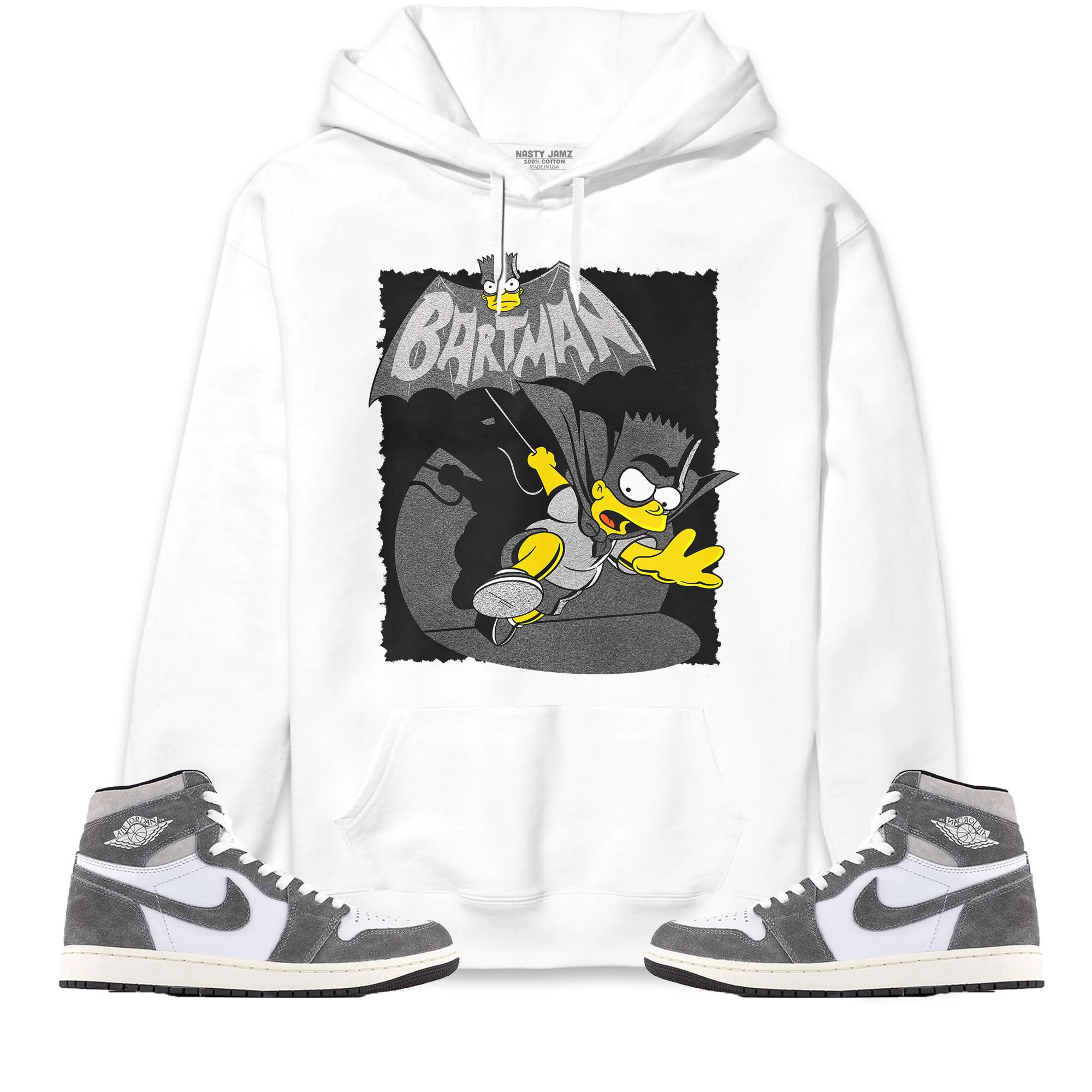 Jordan 1 Washed Heritage Unisex Sweatshirt, Hoodie Shirts Bartman Simpson, Shirt To Match Sneaker