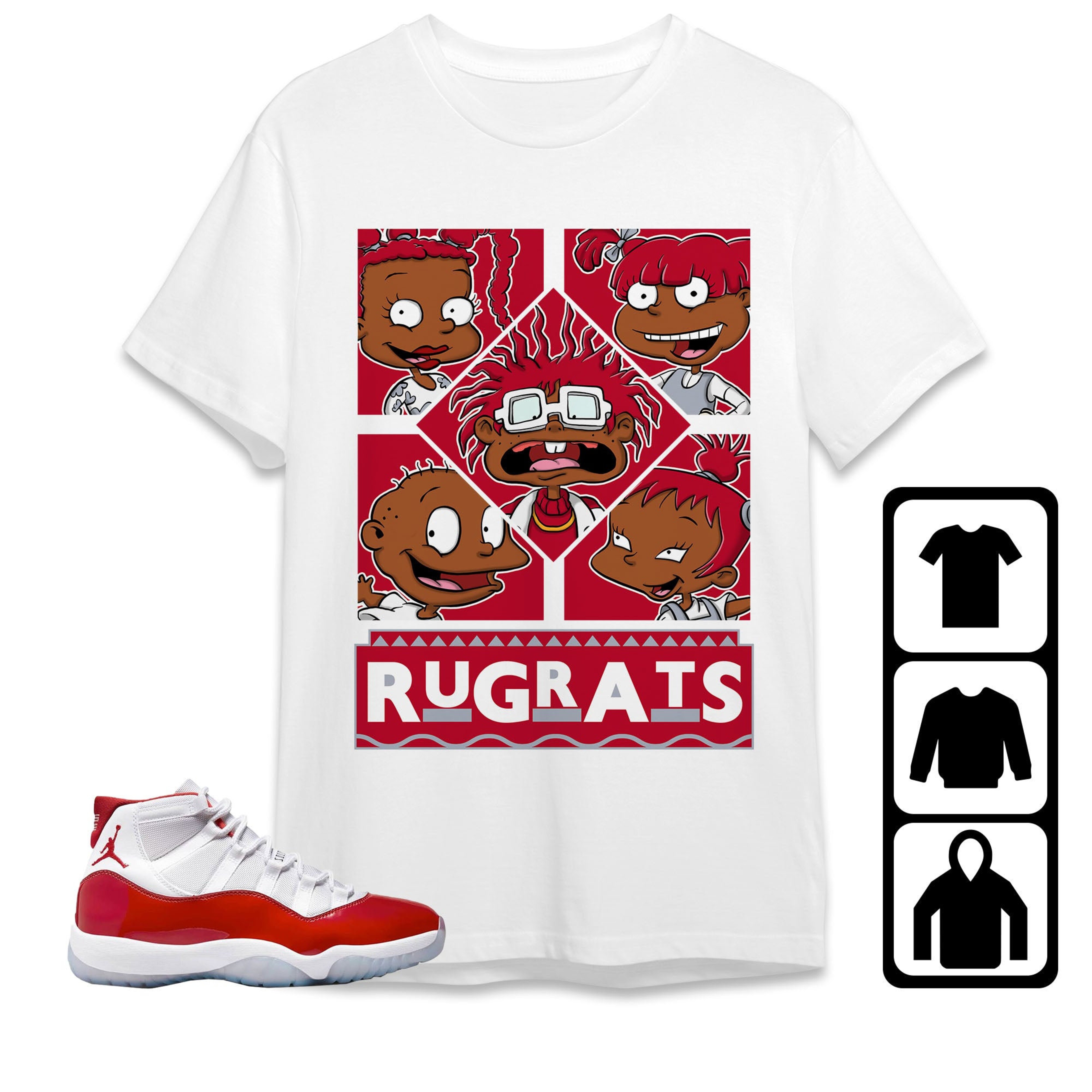 Jordan 11 Cherry Unisex Shirt 90s TV Style, Shirt To Match Sneaker
