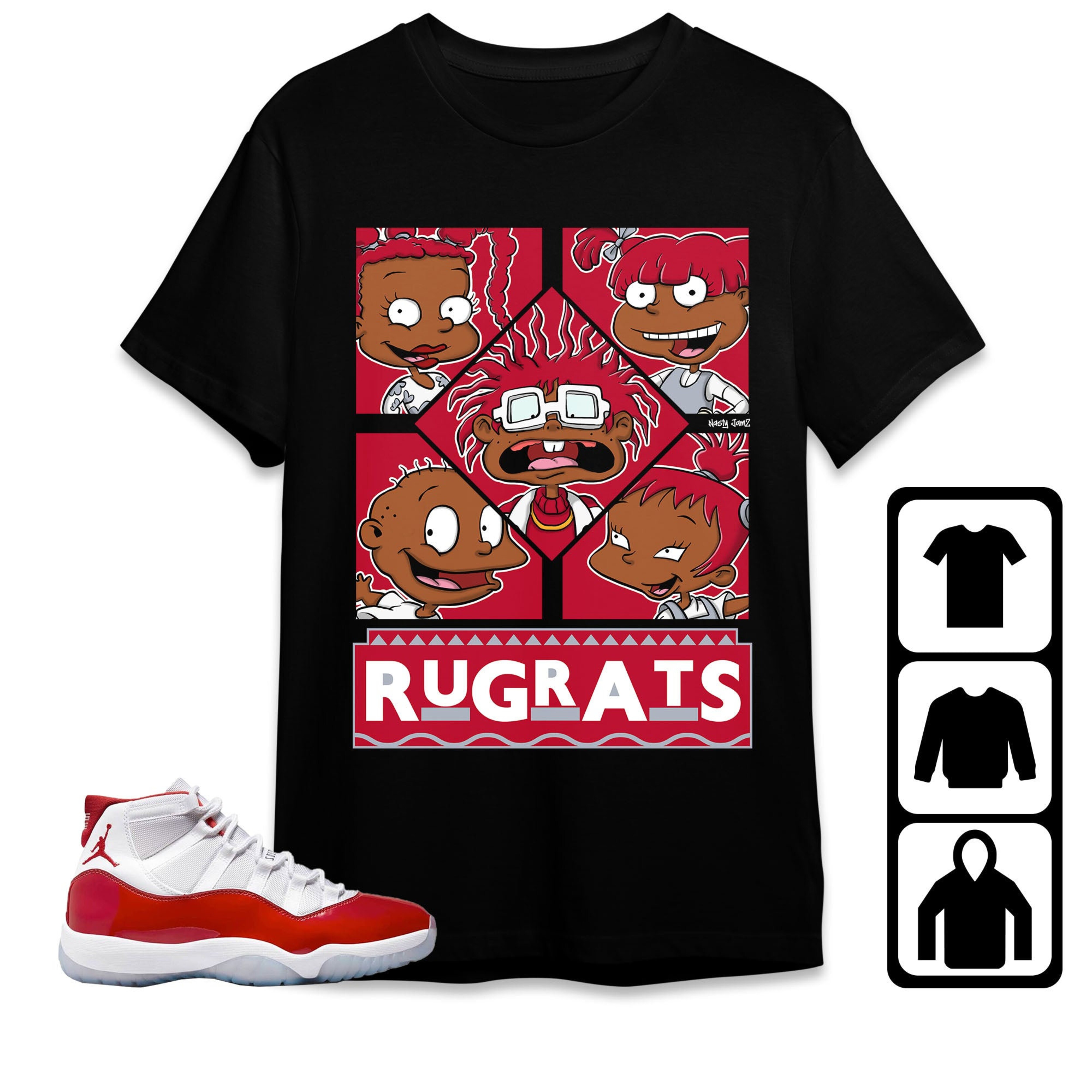 Jordan 11 Cherry Unisex Shirt 90s TV Style, Shirt To Match Sneaker