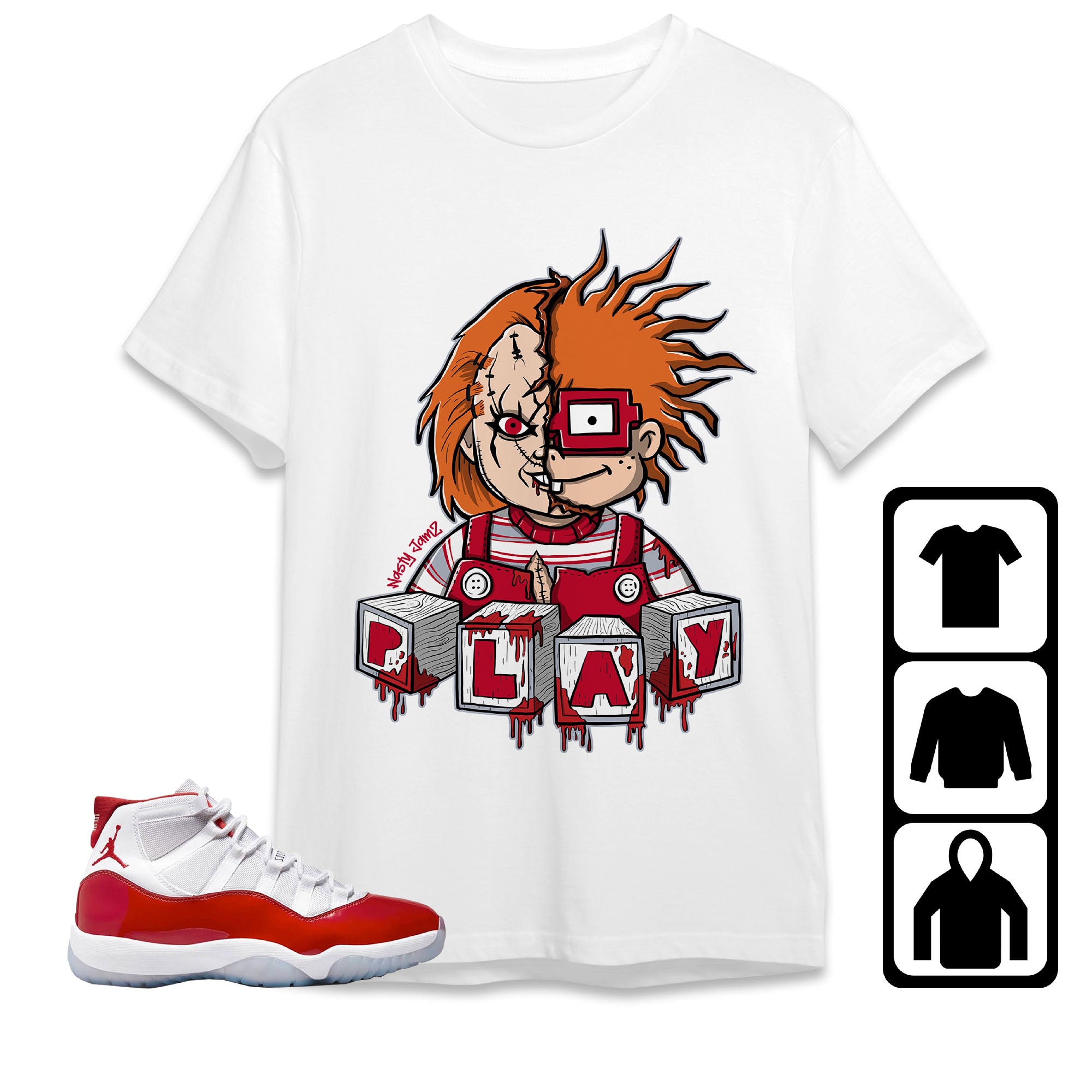 Jordan 11 Cherry Unisex Shirt Chucky, Shirt To Match Sneaker