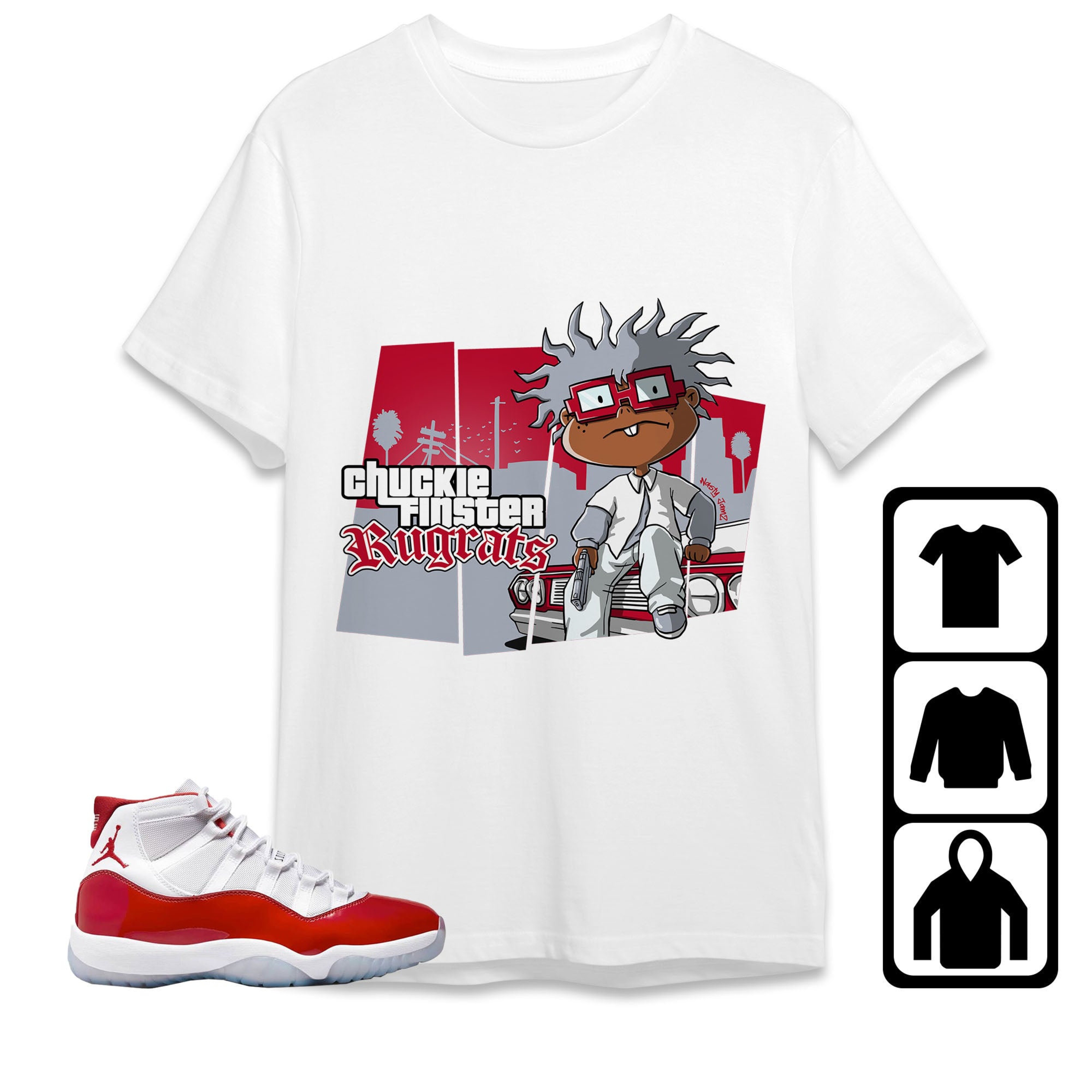 Jordan 11 Cherry Unisex Shirt GTA, Shirt To Match Sneaker