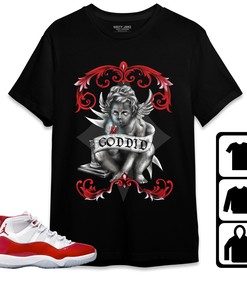 Jordan 11 Cherry Unisex Shirt God Did, Shirt To Match Sneaker