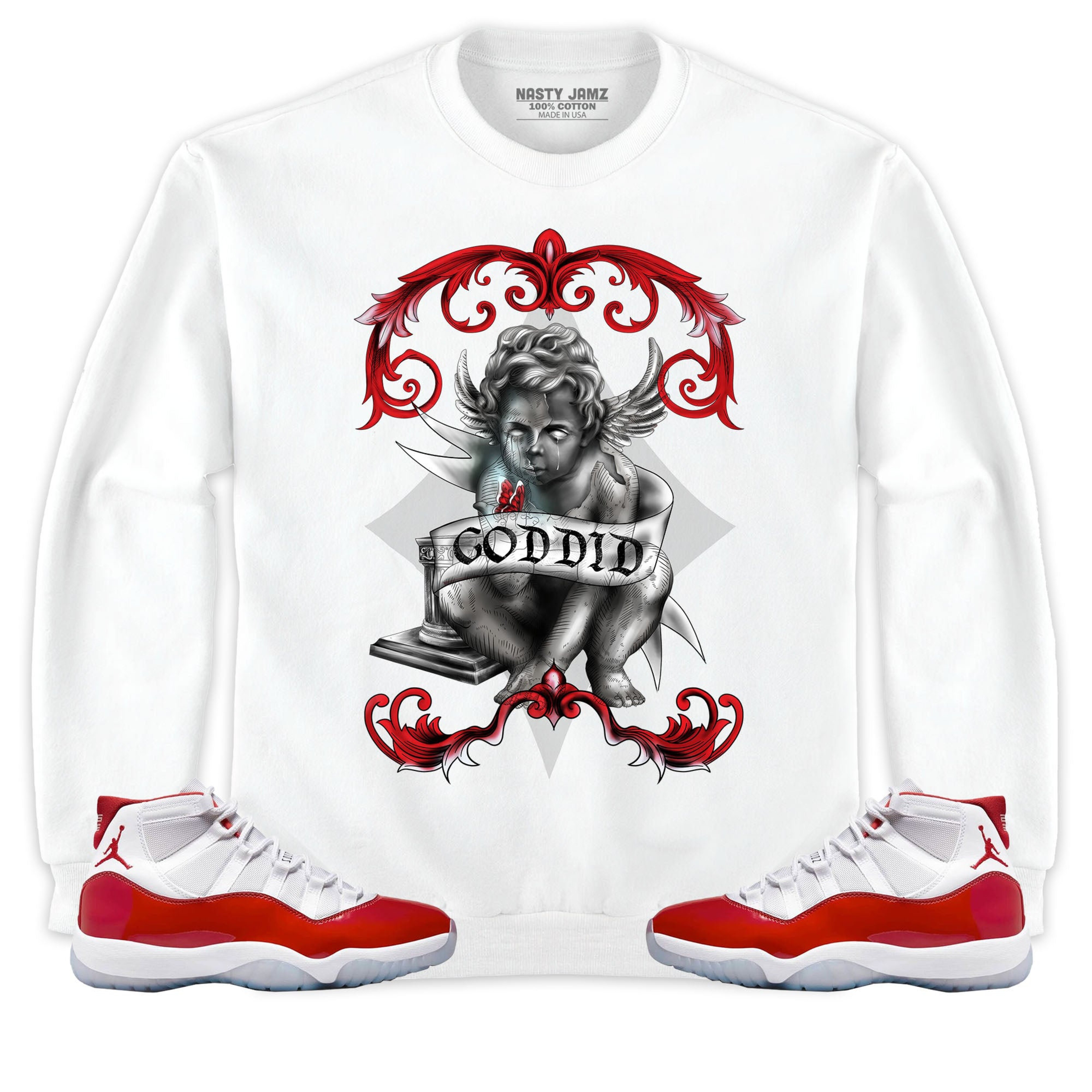 Jordan 11 Cherry Unisex Shirt God Did, Shirt To Match Sneaker
