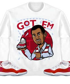 Jordan 11 Cherry Unisex Shirt Got Em Martin, Shirt To Match Sneaker
