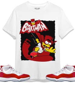 Jordan 11 Cherry Unisex Shirt, Hoodie Sweatshirt Bartman Simpson, Shirt To Match Sneaker