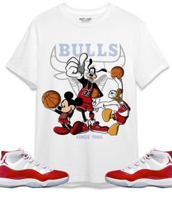 Jordan 11 Cherry Unisex Shirt, Hoodie Sweatshirt Disney Basketball, Shirt To Match Sneaker