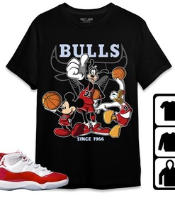 Jordan 11 Cherry Unisex Shirt, Hoodie Sweatshirt Disney Basketball, Shirt To Match Sneaker