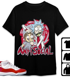 Jordan 11 Cherry Unisex Shirt Rick Anti Social, Shirt To Match Sneaker