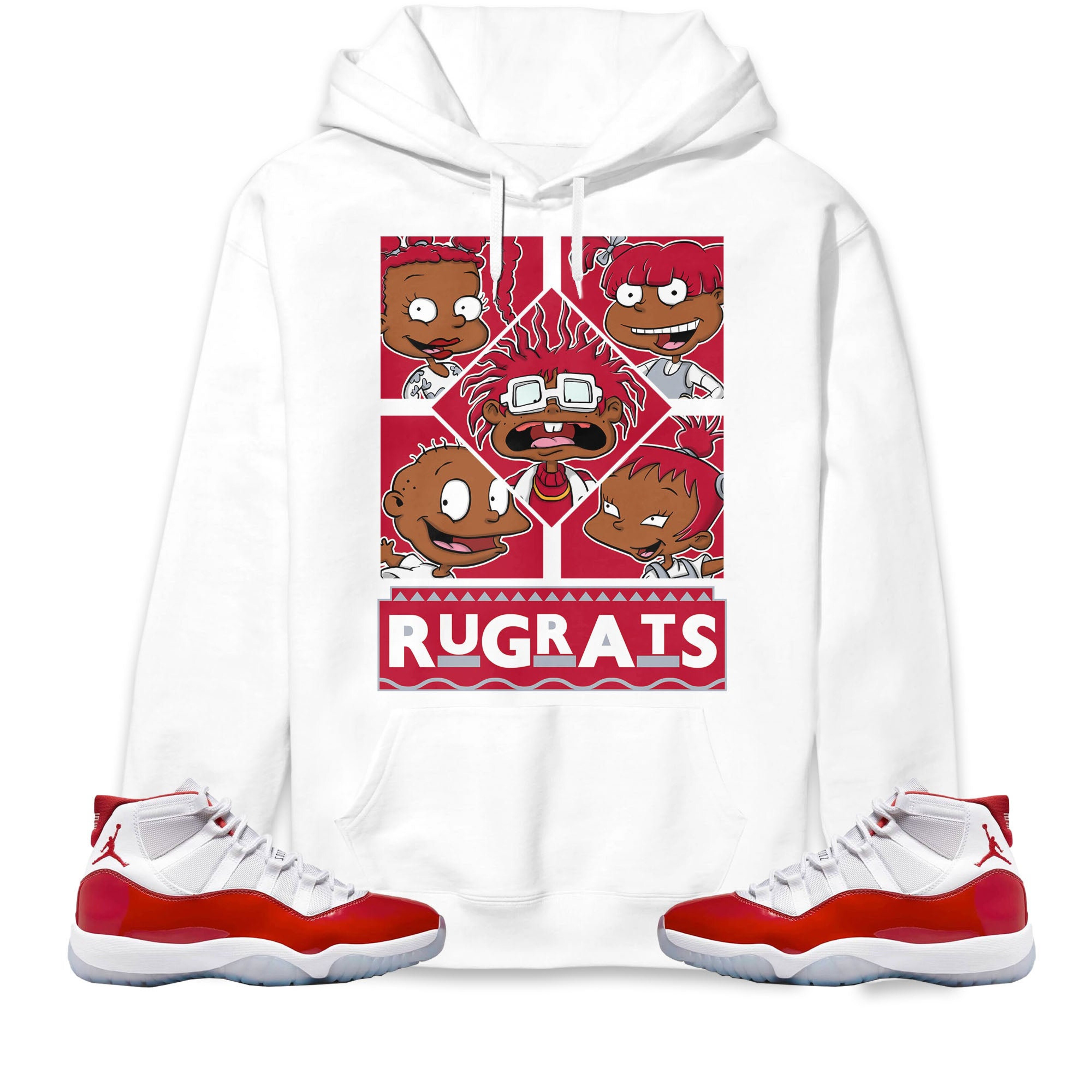 Jordan 11 Cherry Unisex Sweatshirt, Hoodie 90s TV Style, Shirt To Match Sneaker