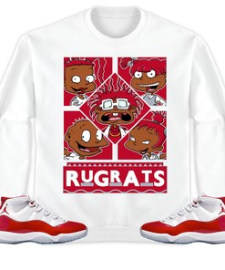 Jordan 11 Cherry Unisex Sweatshirt, Hoodie 90s TV Style, Shirt To Match Sneaker
