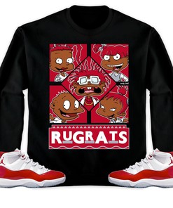 Jordan 11 Cherry Unisex Sweatshirt, Hoodie 90s TV Style, Shirt To Match Sneaker