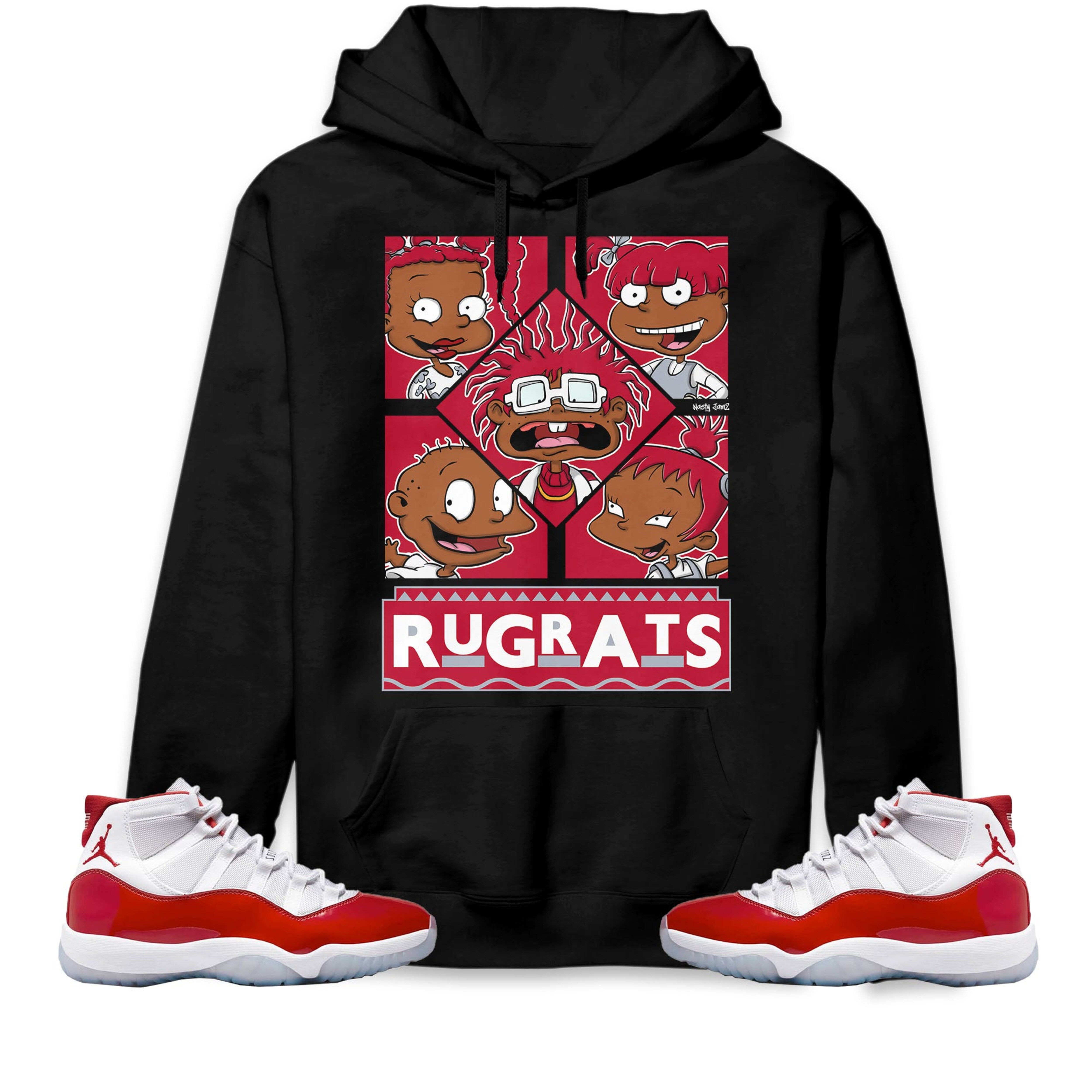Jordan 11 Cherry Unisex Sweatshirt, Hoodie 90s TV Style, Shirt To Match Sneaker