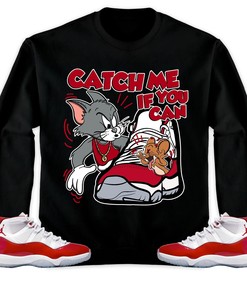 Jordan 11 Cherry Unisex Sweatshirt, Hoodie, Catch Me If You Can, Shirt To Match Sneaker