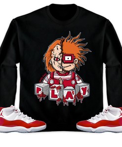Jordan 11 Cherry Unisex Sweatshirt, Hoodie Chucky, Shirt To Match Sneaker