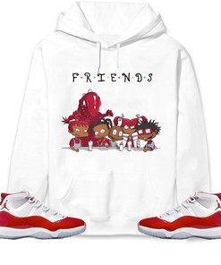 Jordan 11 Cherry Unisex Sweatshirt, Hoodie Friends, Shirt To Match Sneaker