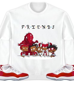 Jordan 11 Cherry Unisex Sweatshirt, Hoodie Friends, Shirt To Match Sneaker