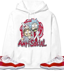 Jordan 11 Cherry Unisex Sweatshirt, Hoodie Rick Anti Social, Shirt To Match Sneaker