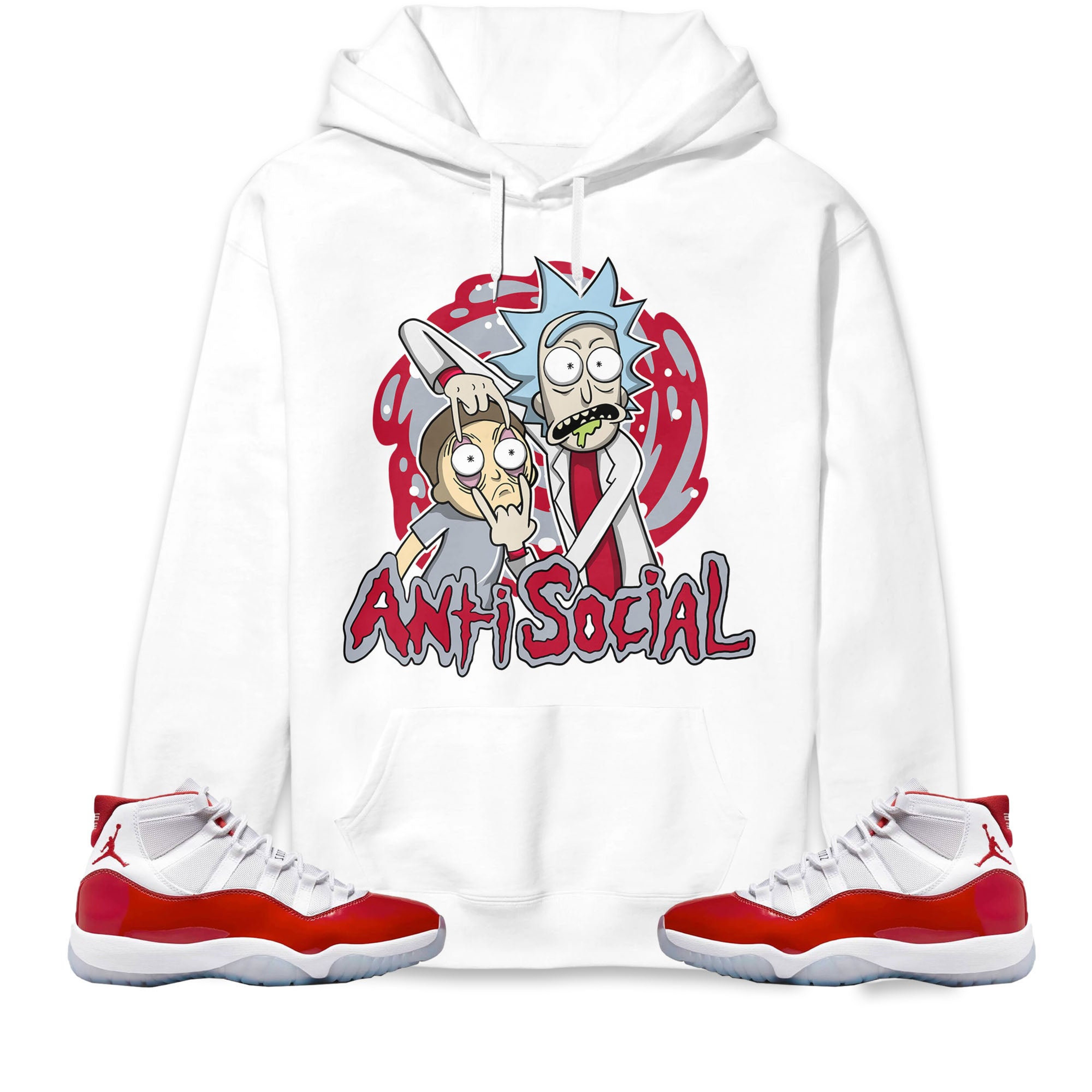 Jordan 11 Cherry Unisex Sweatshirt, Hoodie Rick Anti Social, Shirt To Match Sneaker