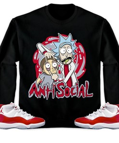 Jordan 11 Cherry Unisex Sweatshirt, Hoodie Rick Anti Social, Shirt To Match Sneaker
