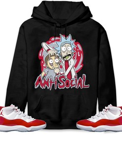 Jordan 11 Cherry Unisex Sweatshirt, Hoodie Rick Anti Social, Shirt To Match Sneaker