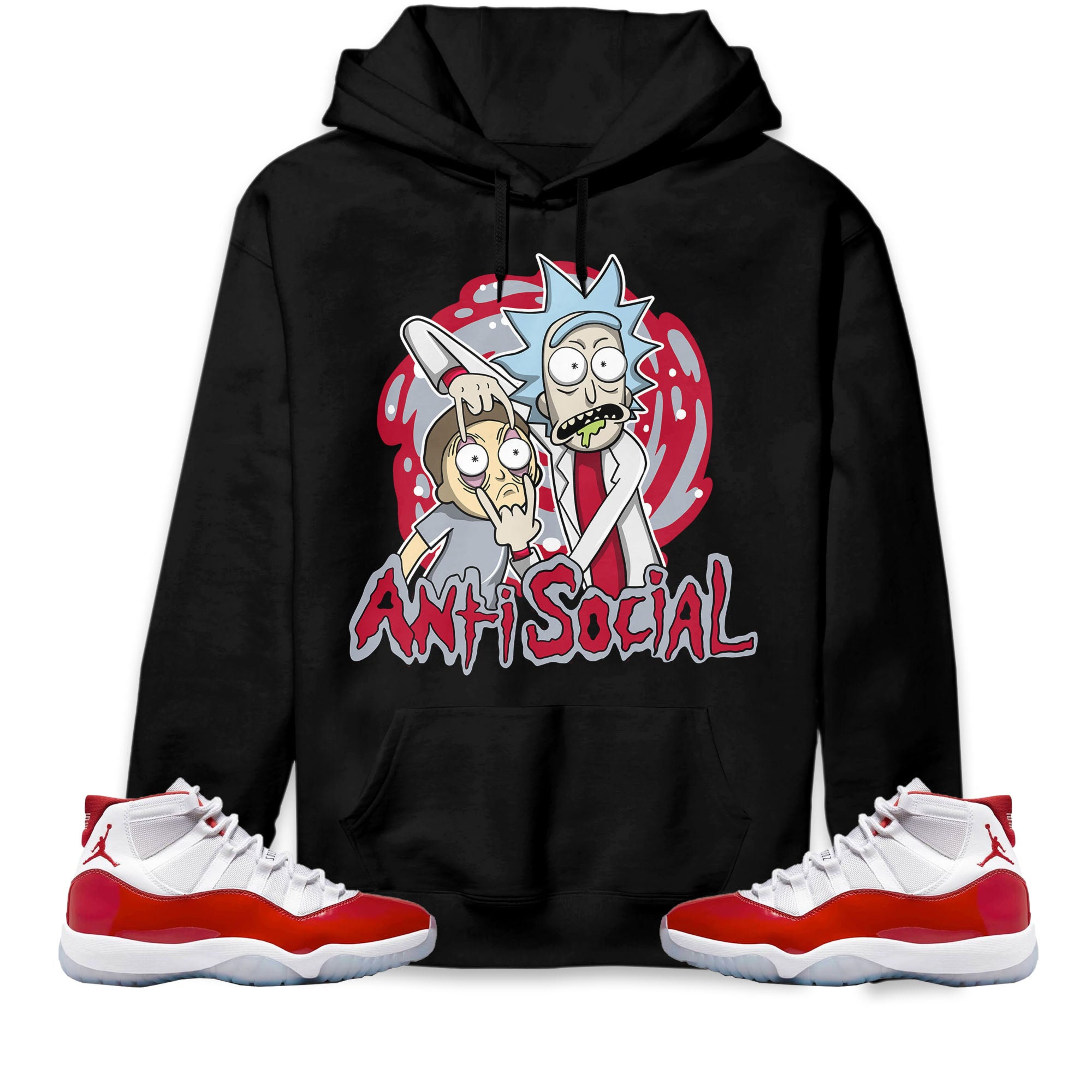 Jordan 11 Cherry Unisex Sweatshirt, Hoodie Rick Anti Social, Shirt To Match Sneaker