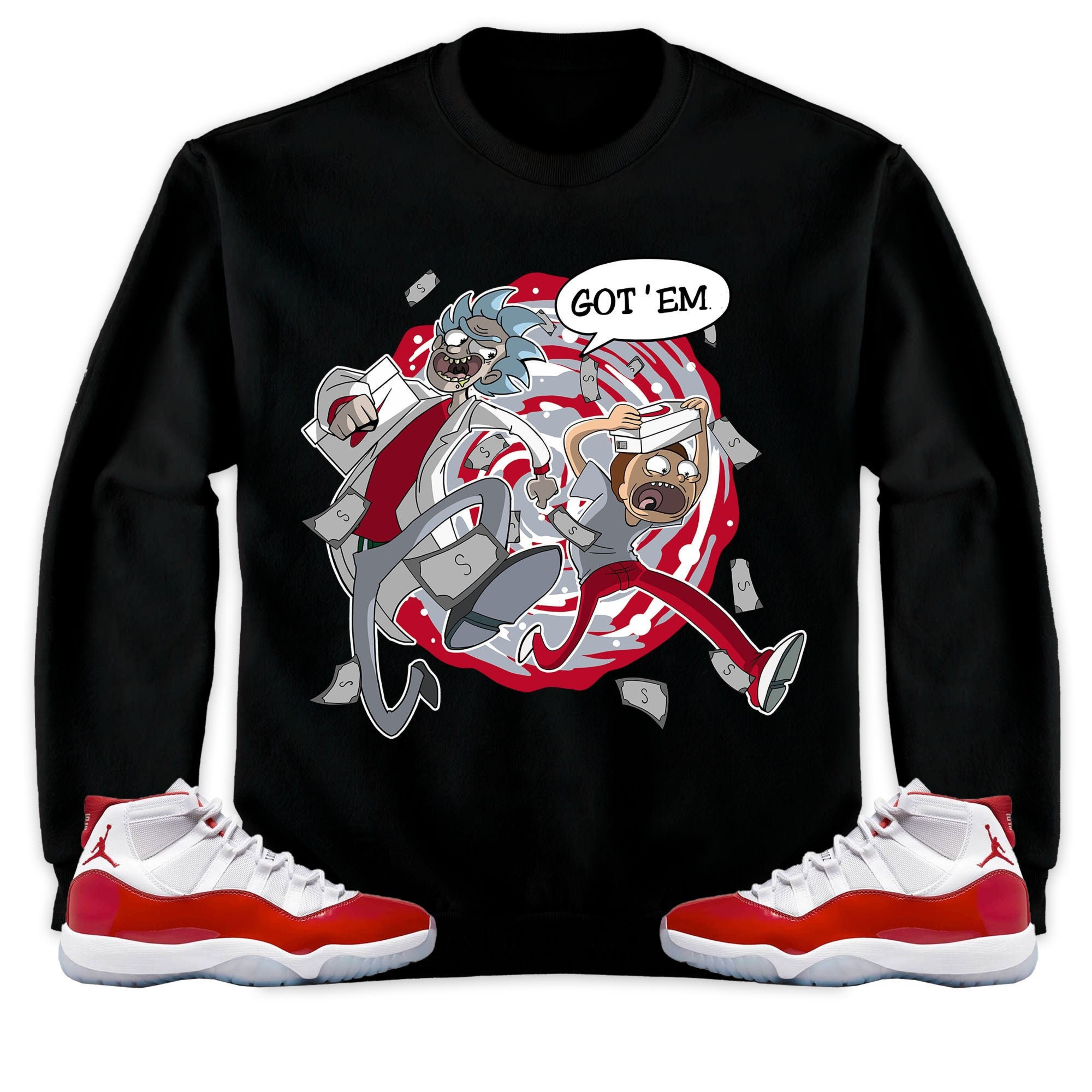 Jordan 11 Cherry Unisex Sweatshirt, Hoodie Rick Got Em, Shirt To Match Sneaker