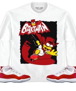 Jordan 11 Cherry Unisex Sweatshirt, Hoodie Shirts Bartman Simpson, Shirt To Match Sneaker