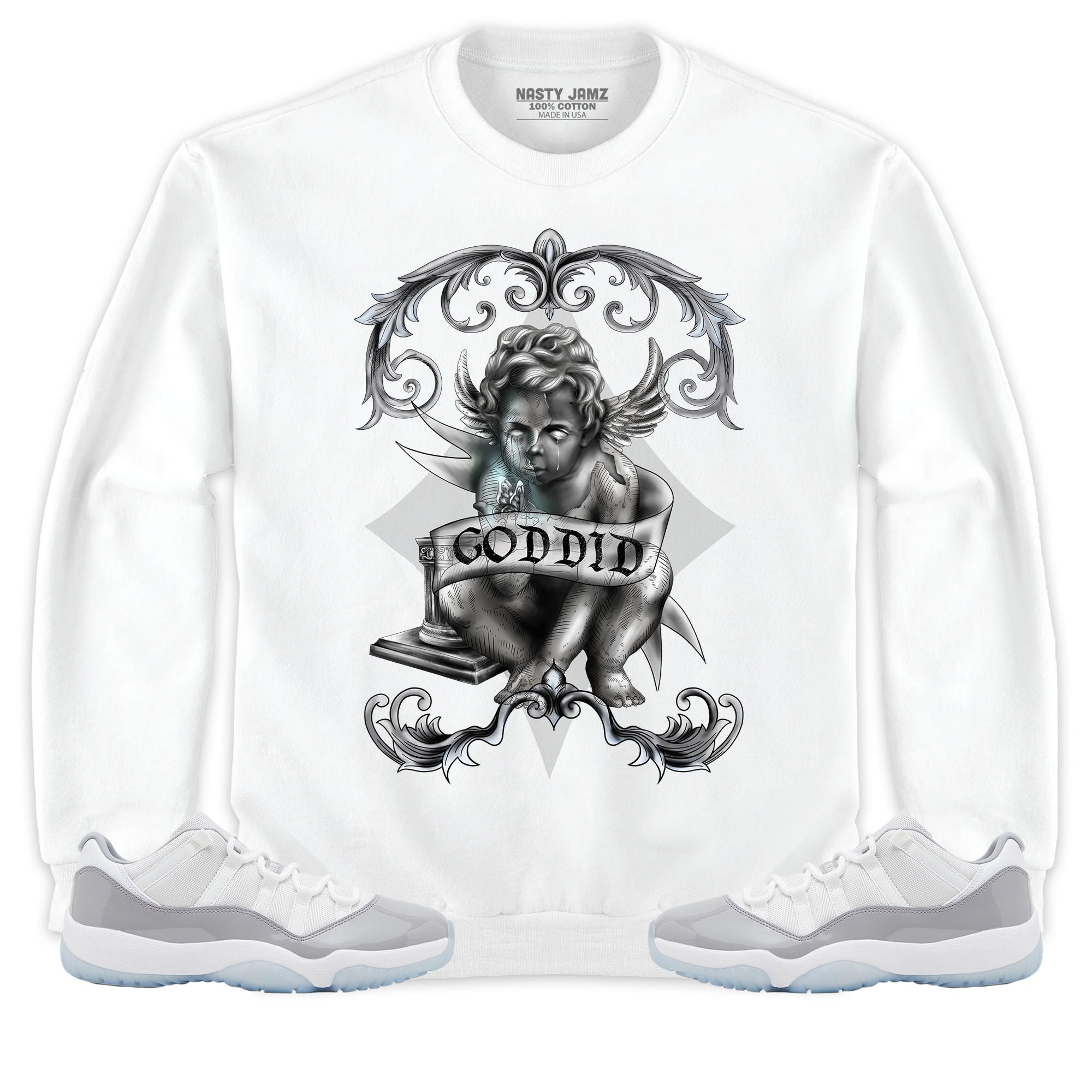 Jordan 11 Low Cement Grey Unisex Shirt God Did, Shirt To Match Sneaker