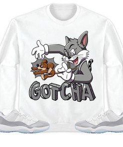 Jordan 11 Low Cement Grey Unisex Shirt Gotcha Cat And Mouse, Shirt To Match Sneaker