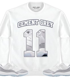Jordan 11 Low Cement Grey Unisex Shirt Number 11 CM11 Name, Shirt To Match Sneaker