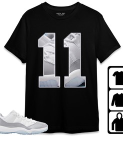 Jordan 11 Low Cement Grey Unisex Shirt Number 11 CM11, Shirt To Match Sneaker