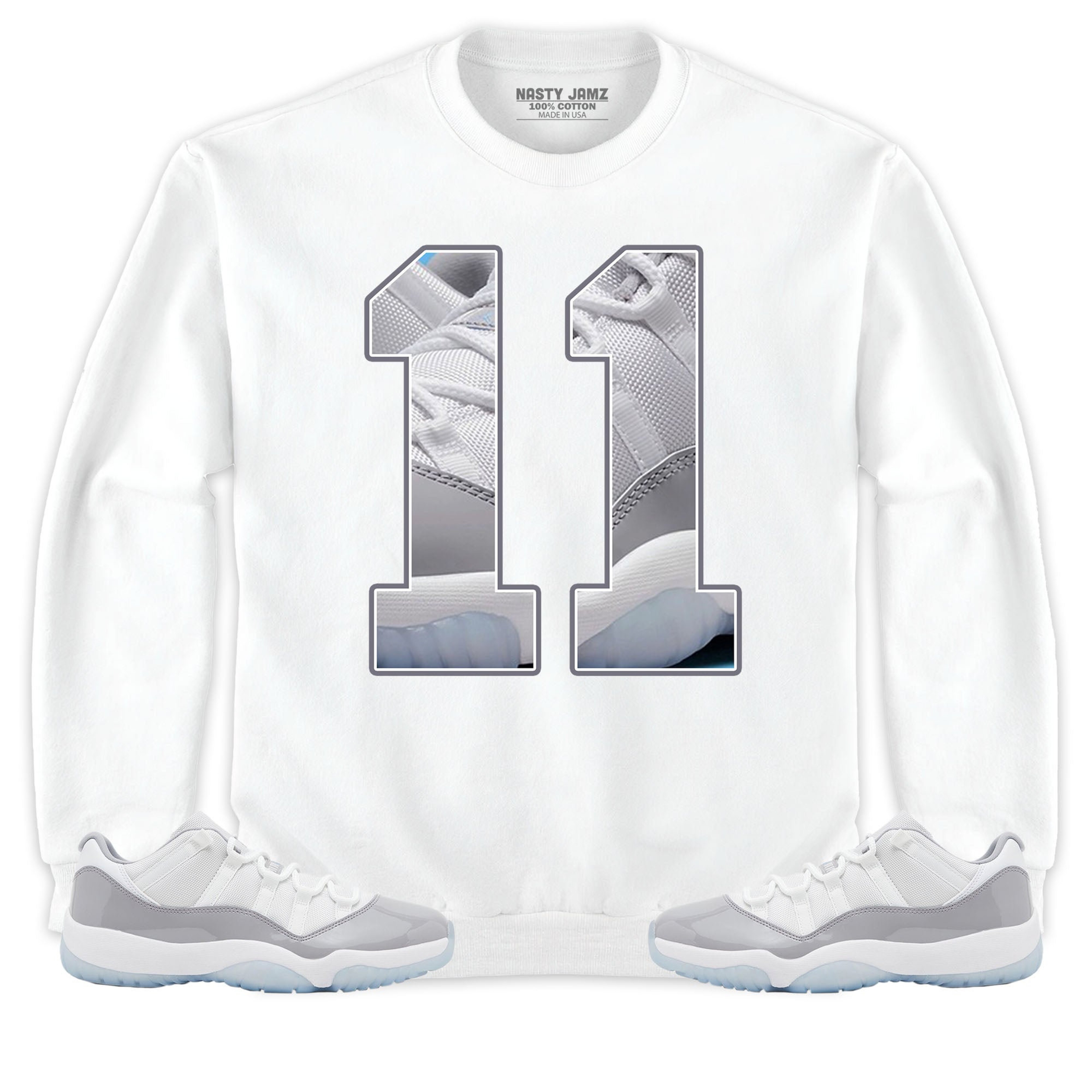 Jordan 11 Low Cement Grey Unisex Shirt Number 11 CM11, Shirt To Match Sneaker