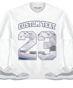 Jordan 11 Low Cement Grey Unisex Shirt Number 23 CM11 Custom Text, Shirt To Match Sneaker