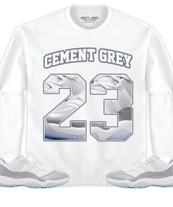 Jordan 11 Low Cement Grey Unisex Shirt Number 23 CM11 Name, Shirt To Match Sneaker