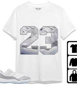Jordan 11 Low Cement Grey Unisex Shirt Number 23 CM11, Shirt To Match Sneaker