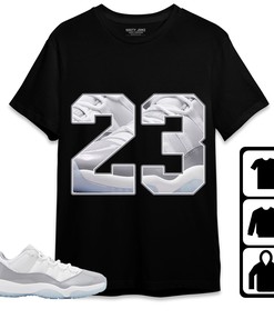 Jordan 11 Low Cement Grey Unisex Shirt Number 23 CM11, Shirt To Match Sneaker