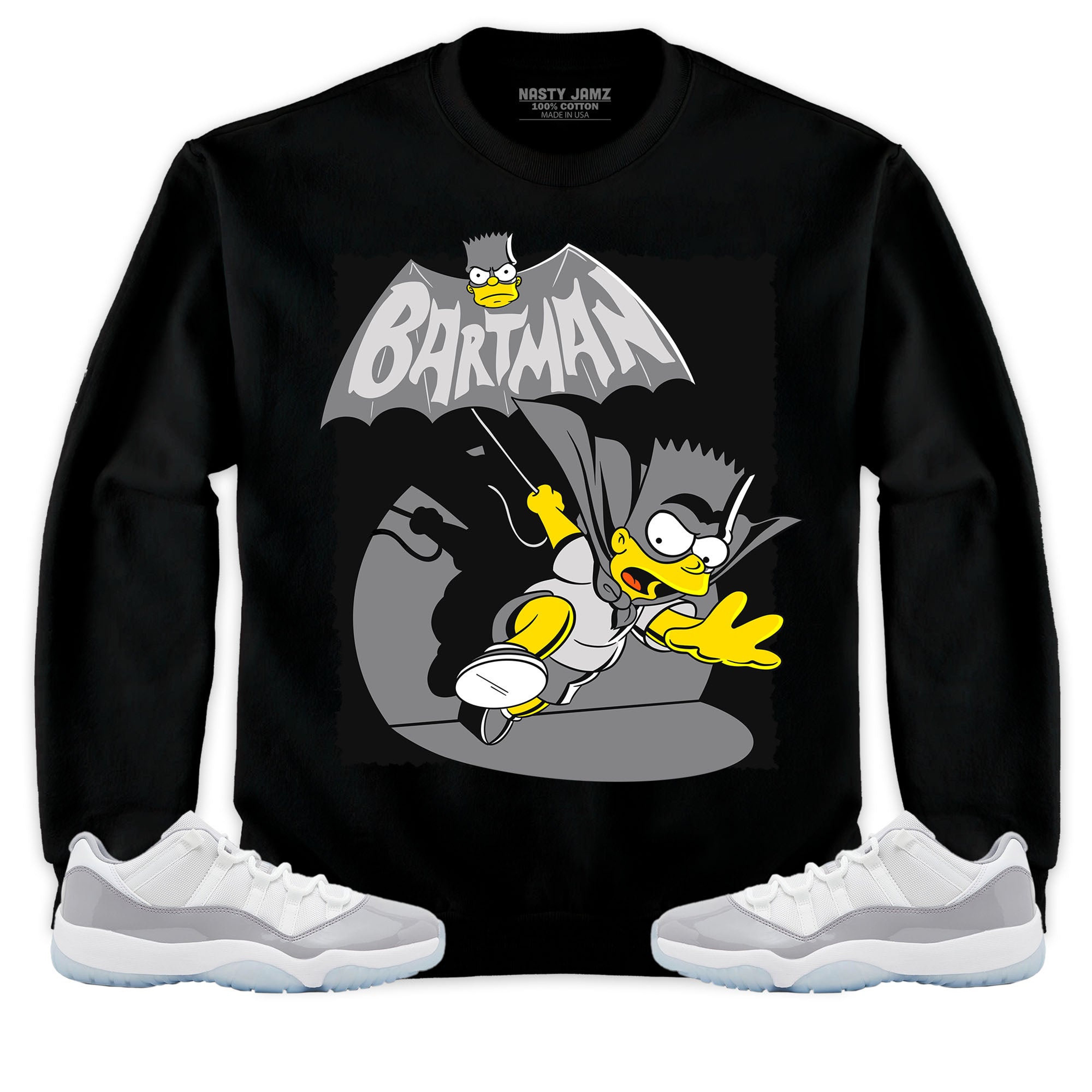 Jordan 11 Low Cement Grey Unisex Sweatshirt, Hoodie Shirts Bartman Simpson, Shirt To Match Sneaker