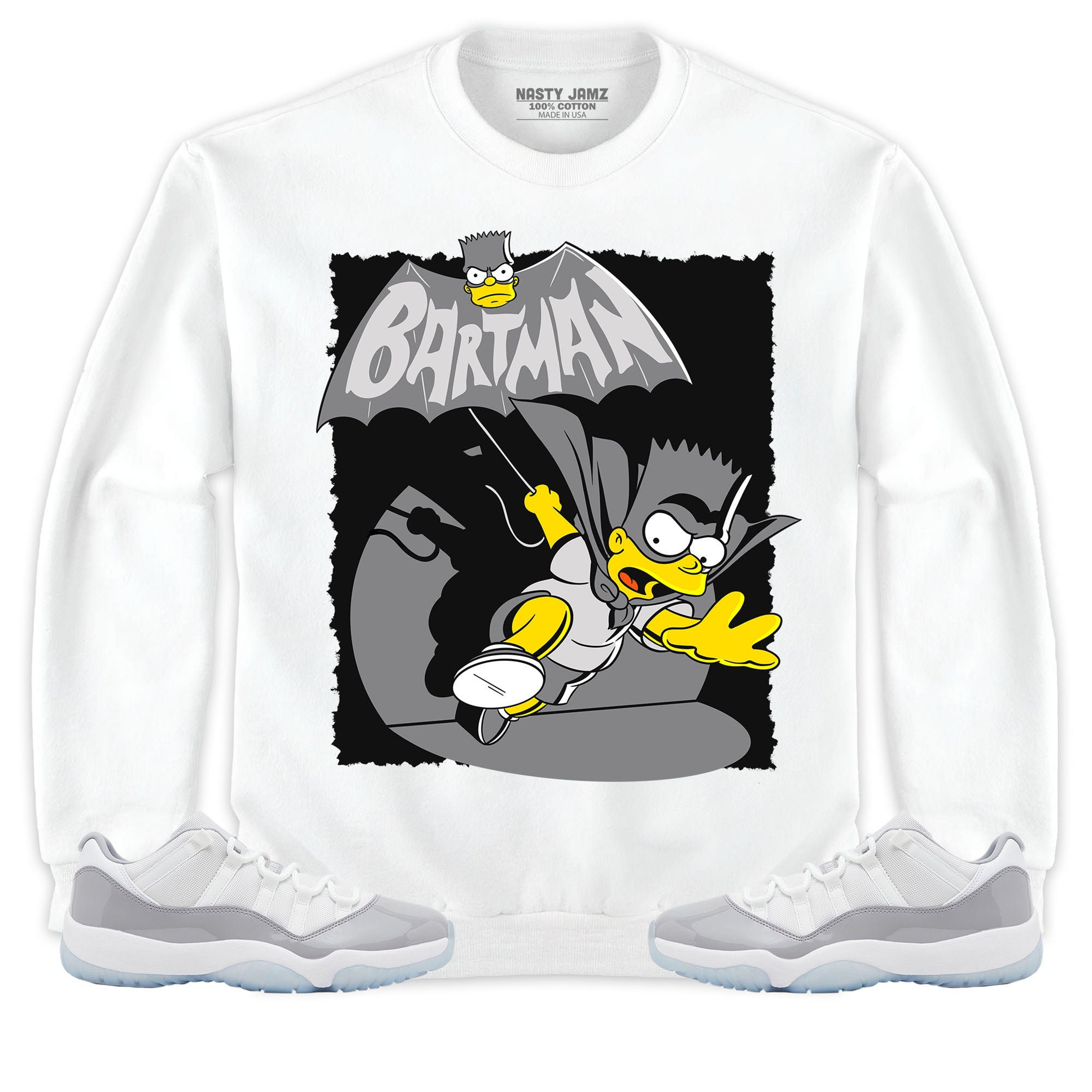 Jordan 11 Low Cement Grey Unisex Sweatshirt, Hoodie Shirts Bartman Simpson, Shirt To Match Sneaker