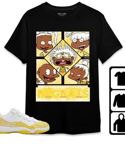 Jordan 11 Low Yellow Snakeskin Unisex Shirt 90s TV Style, Shirt To Match Sneaker