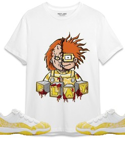 Jordan 11 Low Yellow Snakeskin Unisex Shirt Chucky Chuk, Shirt To Match Sneaker