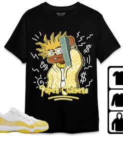 Jordan 11 Low Yellow Snakeskin Unisex Shirt Chuk Money, Shirt To Match Sneaker