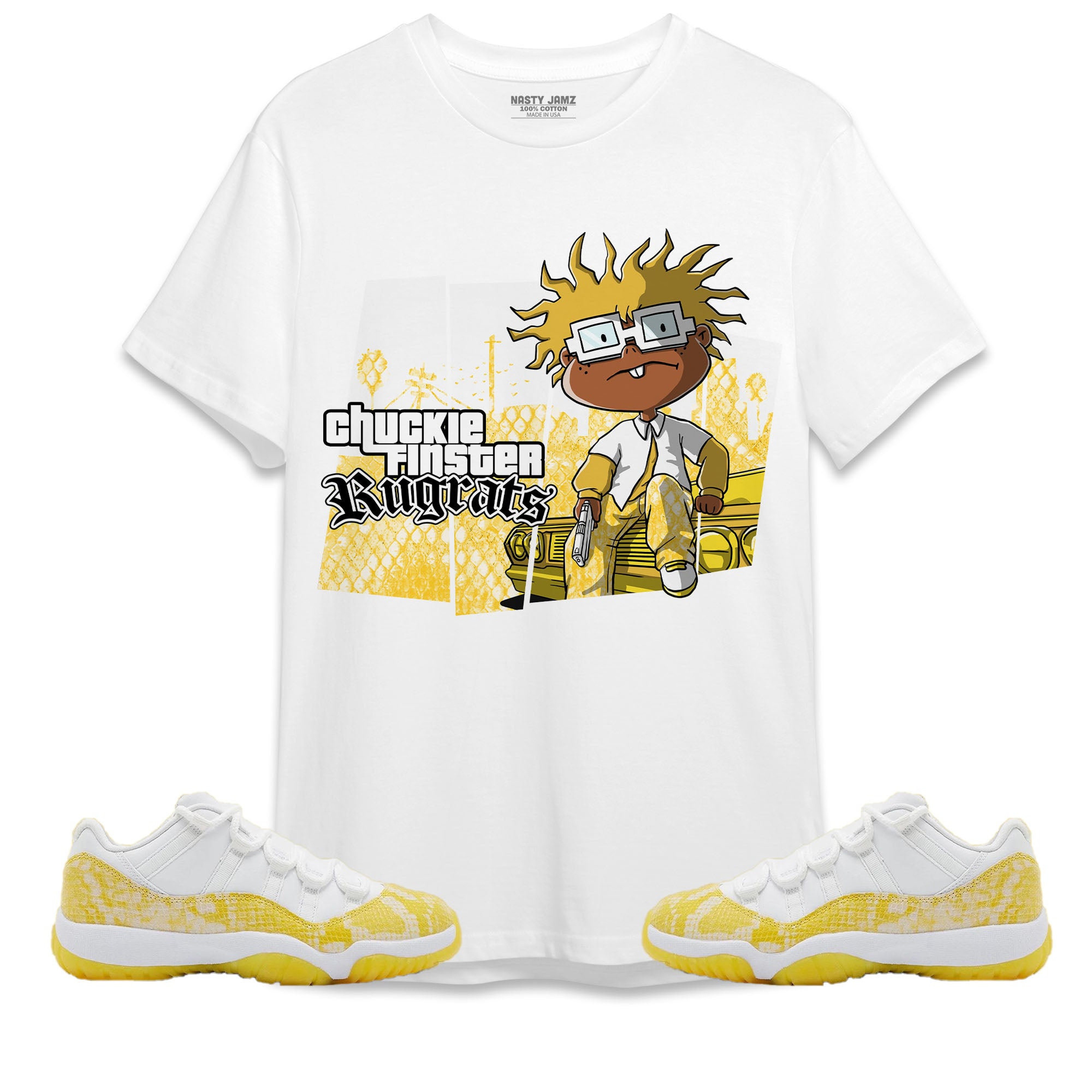 Jordan 11 Low Yellow Snakeskin Unisex Shirt GTA, Shirt To Match Sneaker