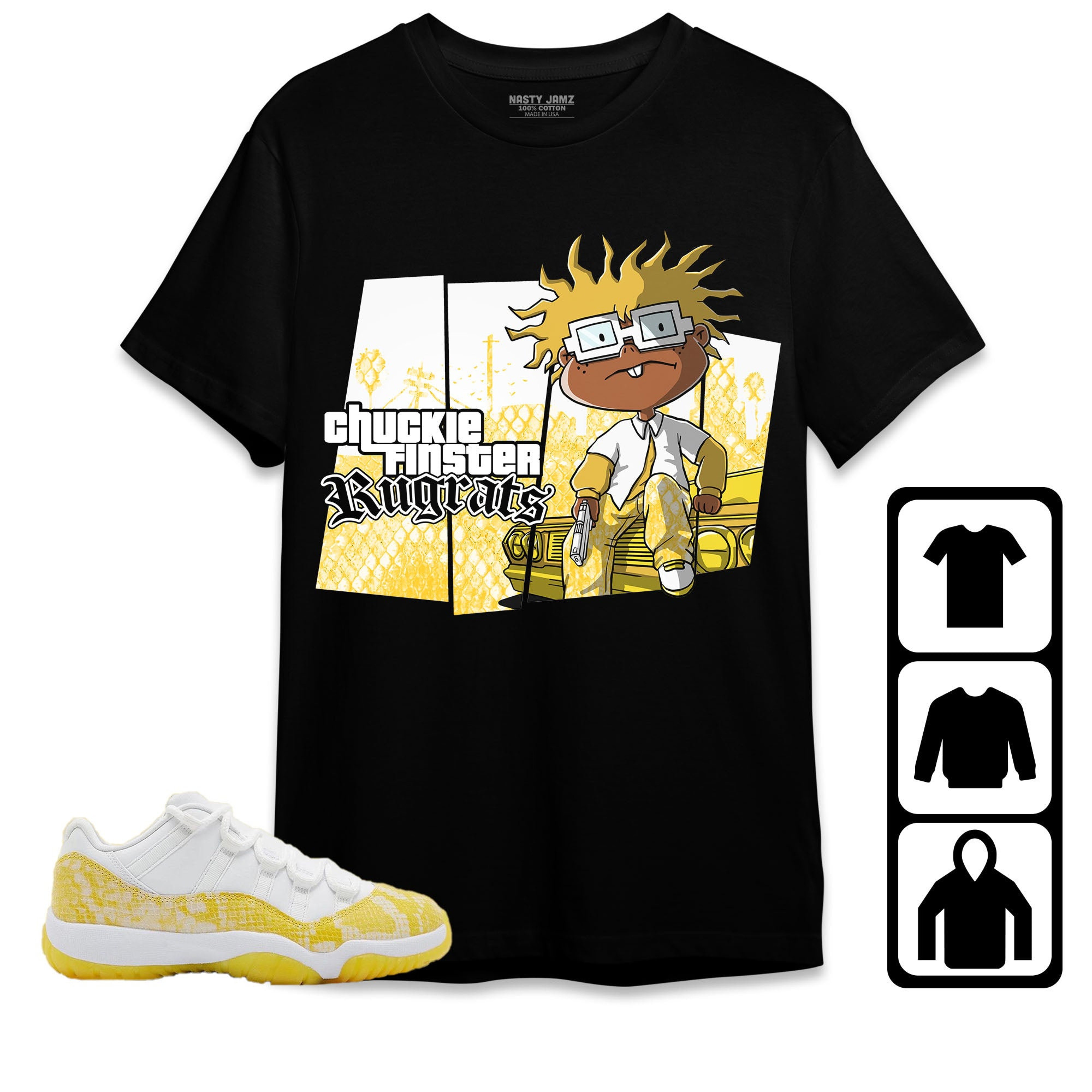 Jordan 11 Low Yellow Snakeskin Unisex Shirt GTA, Shirt To Match Sneaker
