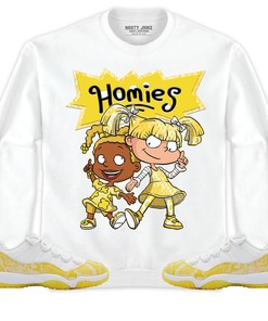 Jordan 11 Low Yellow Snakeskin Unisex Shirt Homies Girl, Shirt To Match Sneaker