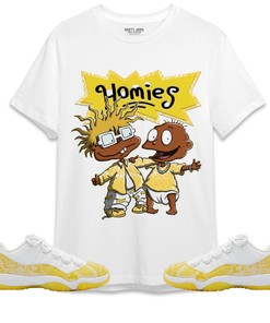 Jordan 11 Low Yellow Snakeskin Unisex Shirt Homies, Shirt To Match Sneaker