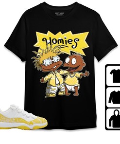 Jordan 11 Low Yellow Snakeskin Unisex Shirt Homies, Shirt To Match Sneaker
