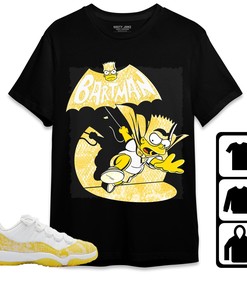 Jordan 11 Low Yellow Snakeskin Unisex Shirt, Hoodie Sweatshirt Bartman Simpson, Shirt To Match Sneaker