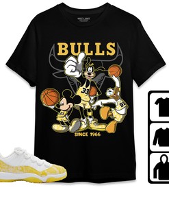 Jordan 11 Low Yellow Snakeskin Unisex Shirt, Hoodie Sweatshirt Disney Basketball, Shirt To Match Sneaker