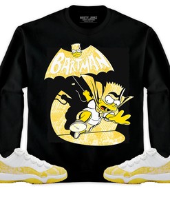 Jordan 11 Low Yellow Snakeskin Unisex Sweatshirt, Hoodie Shirts Bartman Simpson, Shirt To Match Sneaker
